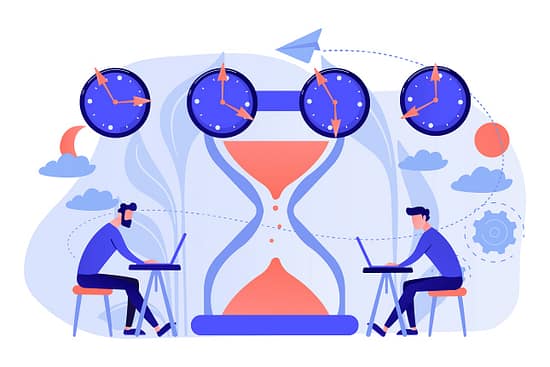 Time zones concept vector illustration.